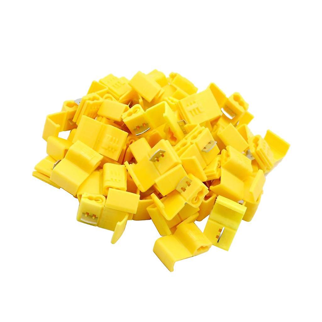 50Pieces Electrical Quick Splice Cable Connector Lock Wire Terminal 10-12AWG