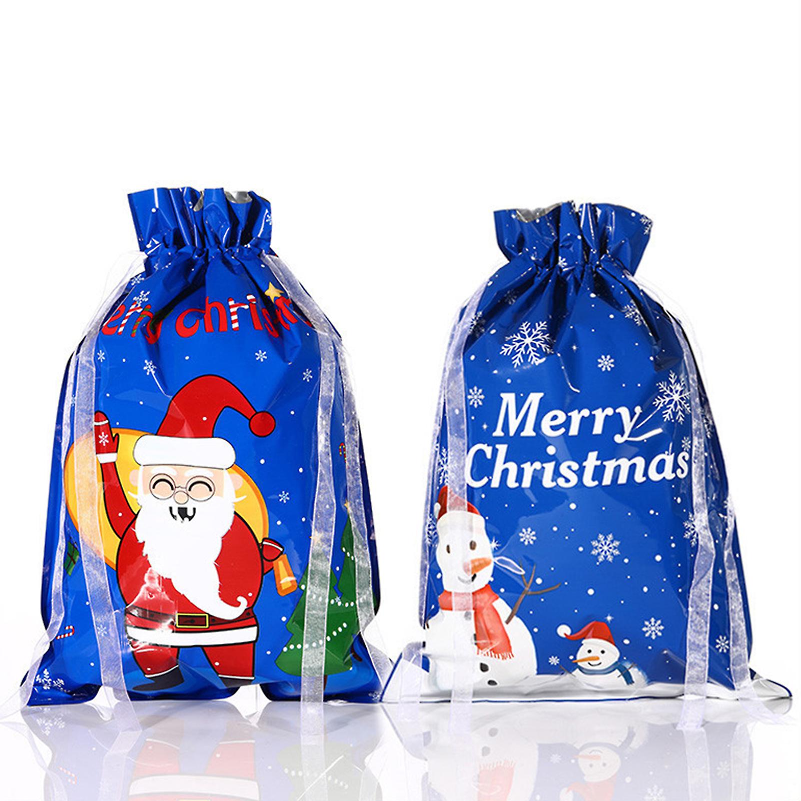 Dessin animé de Noël Imprimé Poches de bonbons Qualité Matériaux composites Sac pratique durable