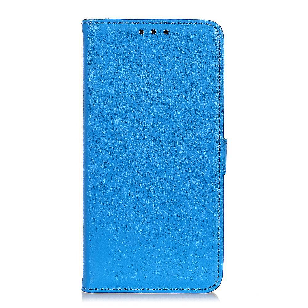 Case For Xiaomi Redmi Note 10s Pu Leather Flip Case Book Wallet Cover Card Holder - Blue