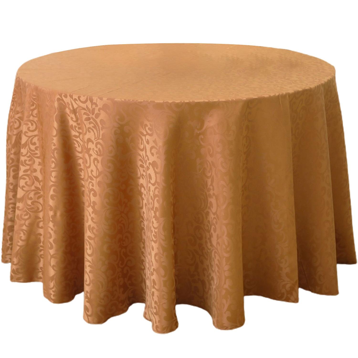 Tablecloths Machine Washable Neat Edges Round Spillproof Polyester Fabric Table Cover for Home