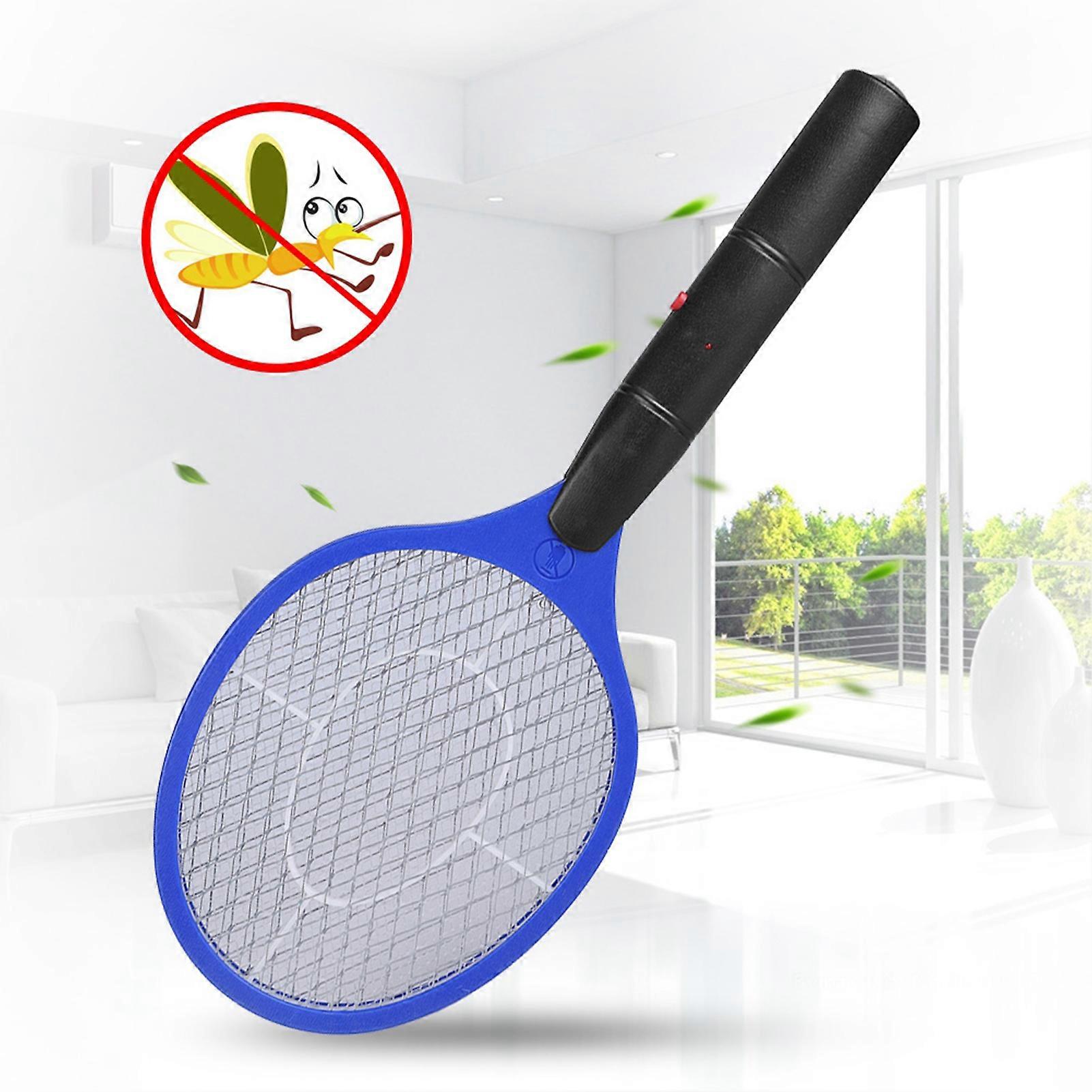 Cordless Electric Fly Swatter Bug Zapper Racket 46x18cm Blue