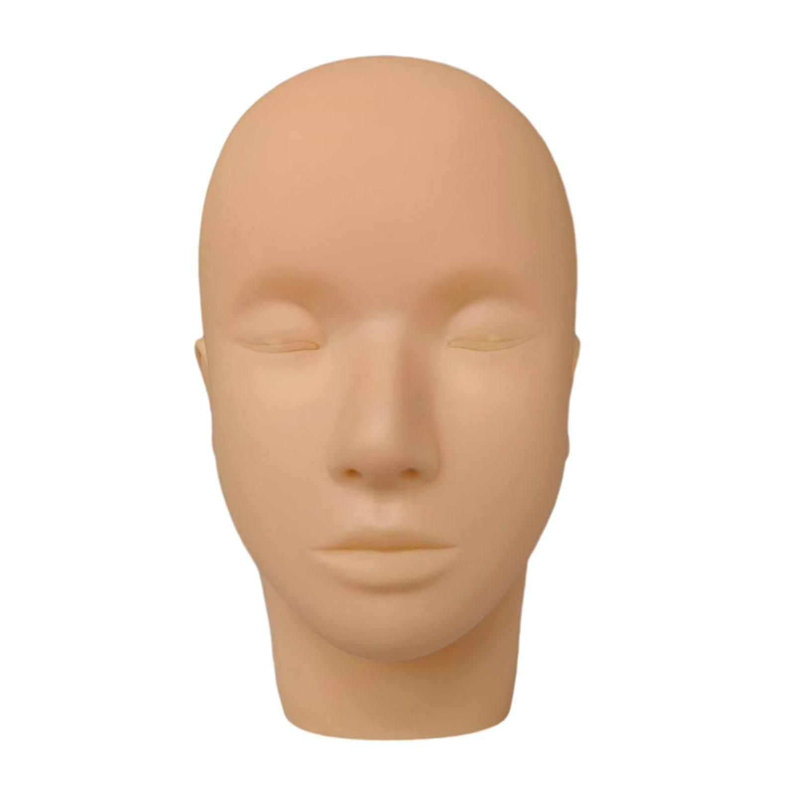 Utbildning Skyltdocka Platt Huvud 3D Ansikte Huvuddocka Modell för Massage Praxis