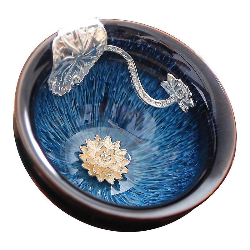 Set da tè Kung Fu con tazza da tè in argento intarsiato in ceramica