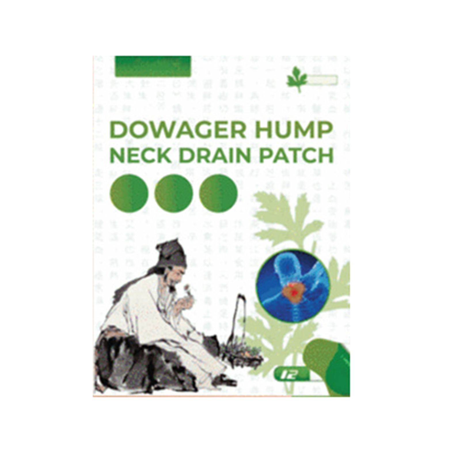 Dowager Hump Neck Drain Patch 12pcs Wormwood Neck Patch Body Pain Relief Sticker for Body Care