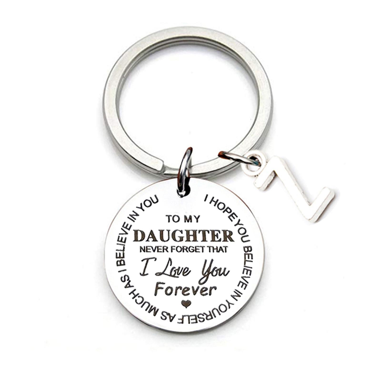 To My Son/Daughter Inspirational Gift Keychain Never Forget That I Love You Forever Best Father Mother Gift Key Chains