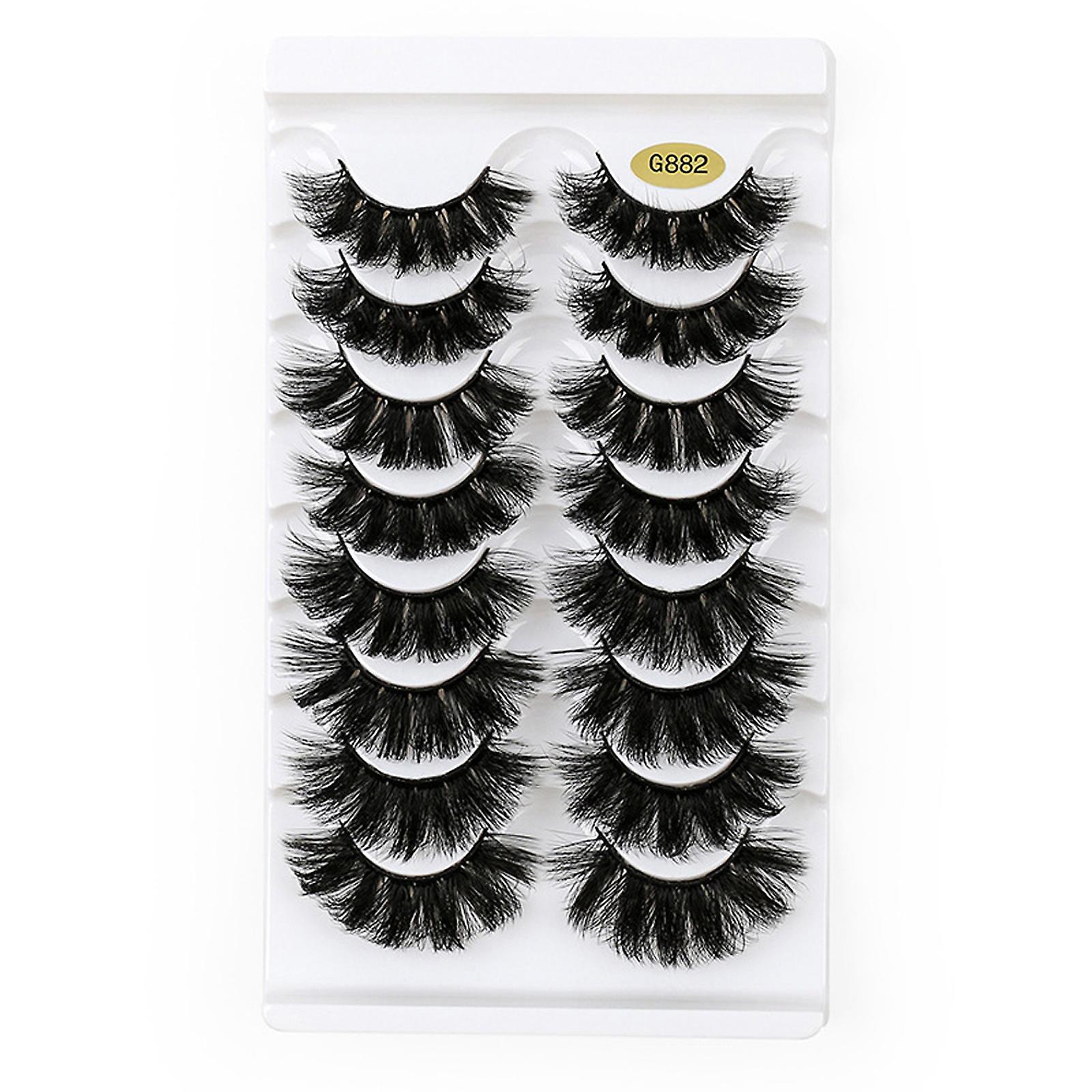 8 Pairs Super Curl 3d Faux Eyelashes Cruelty-free Thick Fluffy Volume Wispy Lashes For Daily & Official Eye Wearing