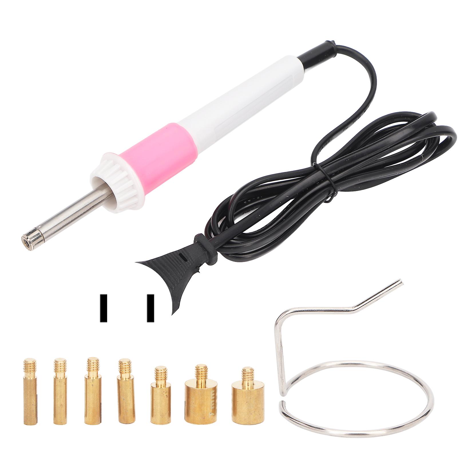 Hot Fix Applicator 15W Quick Heating Semi Automatic Rhinestone Iron Rings with 7 Tips Energy Saving DIY Craft Tool US Plug 110-220V