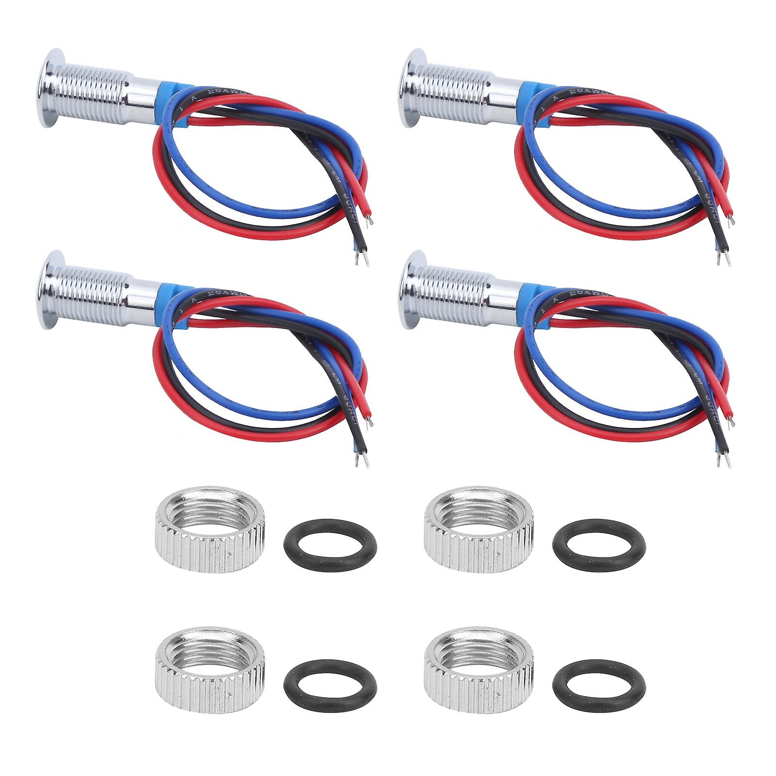 8mm LED Indicator Light 4-Pack: Common Cathode, Industrial Control, 110V Components
