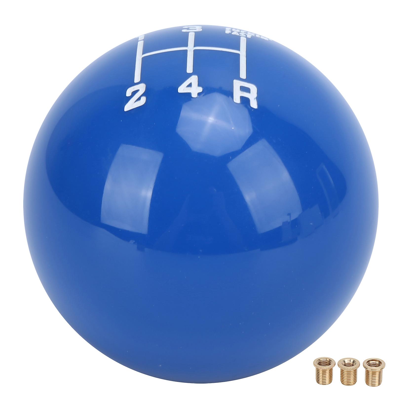 M12x1.25 Gear Shift Knob Head 5Speed WearResistant with 3 Adapter Universal Automobile Accessory(Blue )