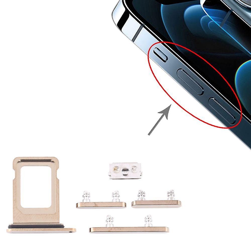 Sim Card Holder and Power/Volume Button Apple iPhone 12 Pro Max Gold On Off Volume Buttons