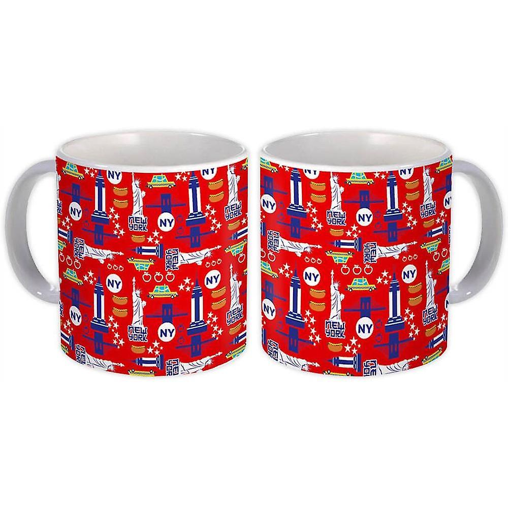 Presentmugg: New York ikoner landmärken