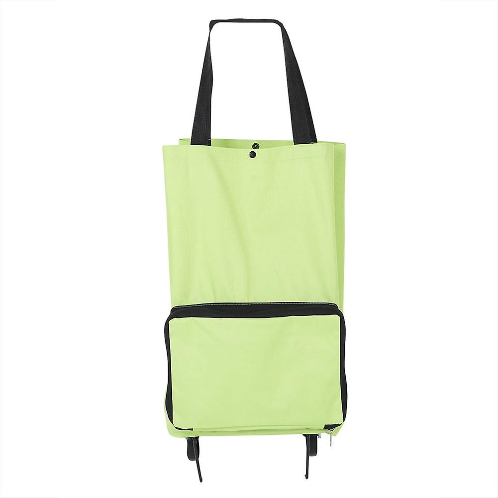 Foldable Trolley Cart Bright, Portable Utility Bag Oxford Cloth, Reusable Grocery Cart with 360 Degree Rotating Wheels for Easy Fold and Carry