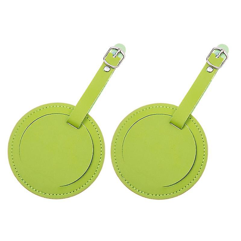 2pcs Bright Color Leather Tag