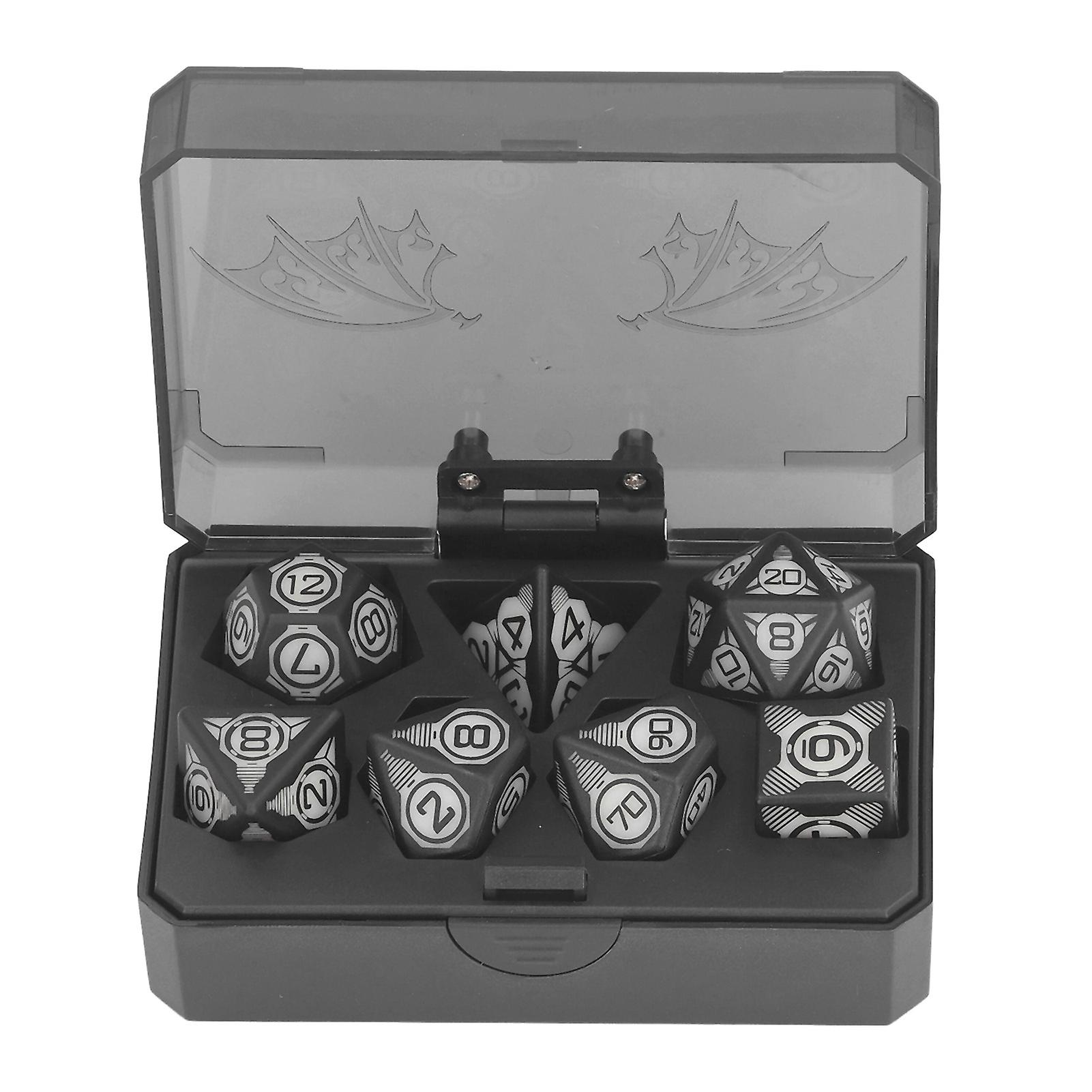 Electric Light Dice Set LED Glowing Magnetic Polyhedral Rechargeable Light Dice for Table