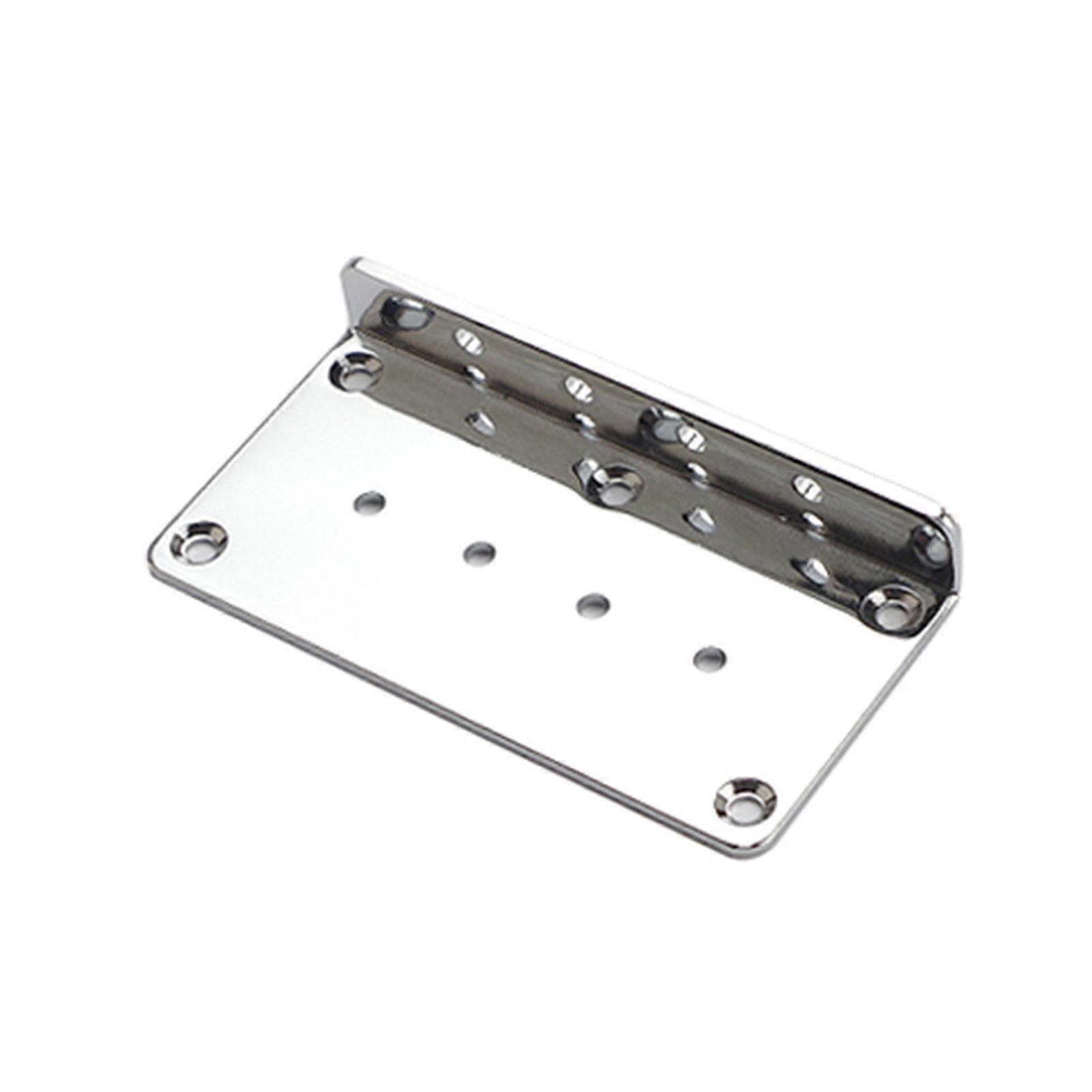 Guitar Bridge Bottom Plate Wear-resistant Replacement Metal Stable 4 String Bridge Plate for Instrument