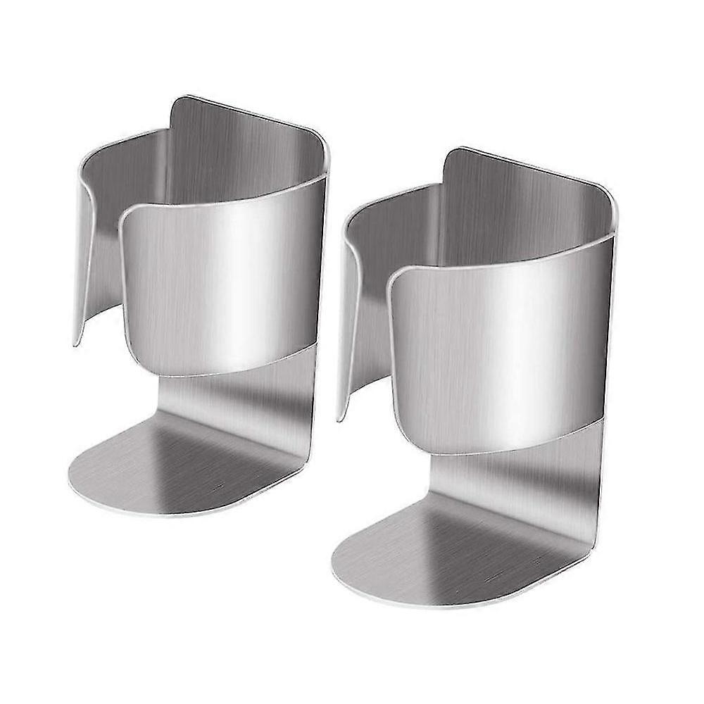 2 Pieces  Stainless Steel Toothbrush Holder