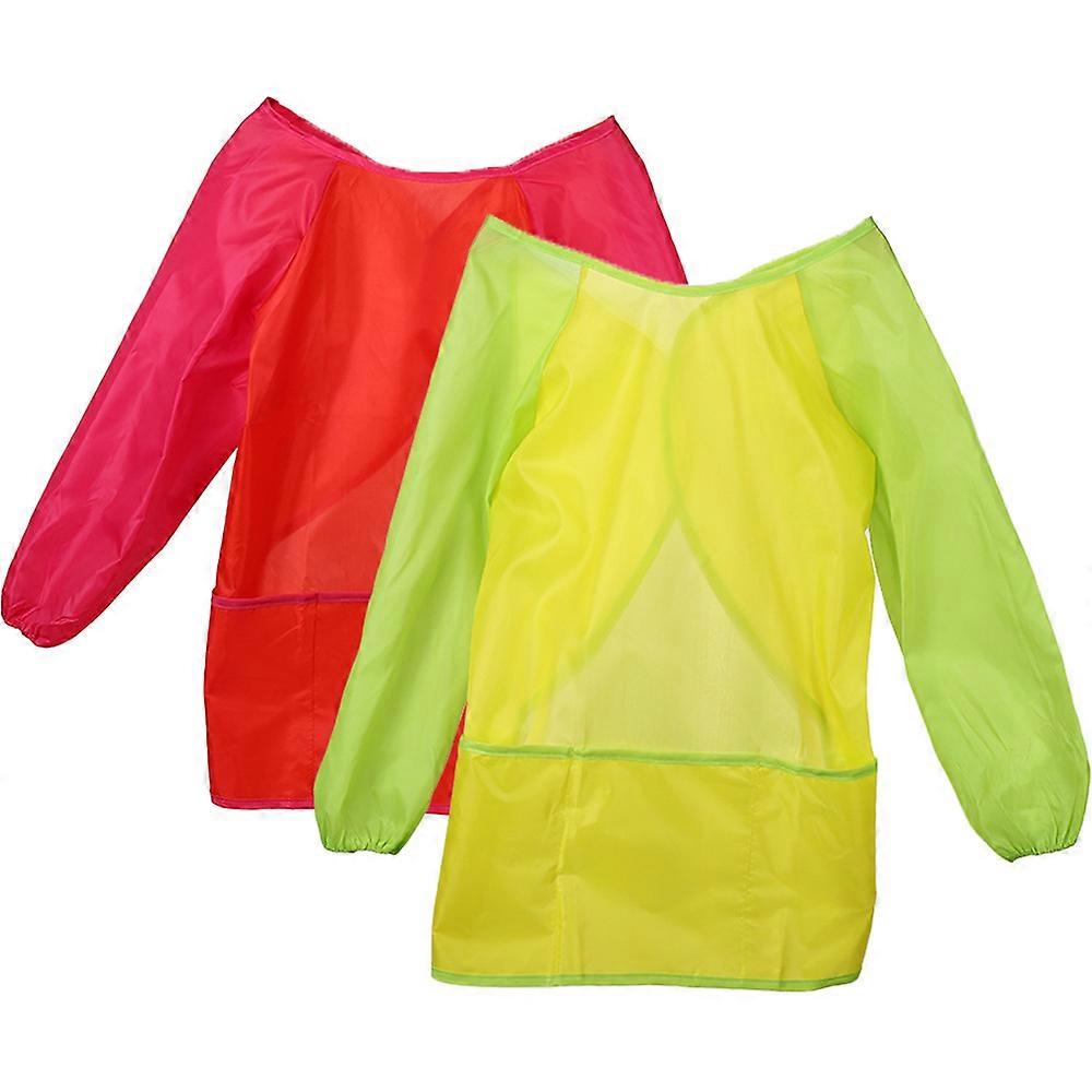 2-pakning kunstforklær til barn, vanntette kunstnermaleforklær