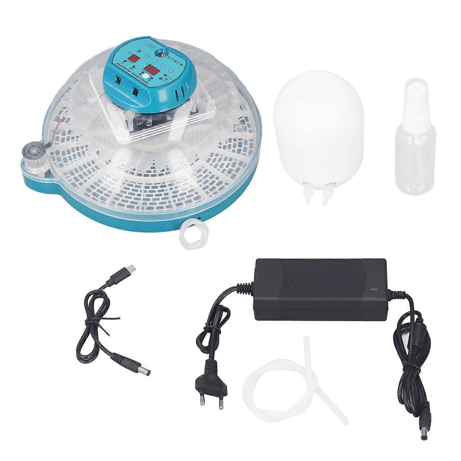 30 Eggs Incubator ABS Digital Poultry Hatching Machine with Automatic Thermostat Control for Chickens Goose Duck EU Plug 100 to 240V Single Power Supp