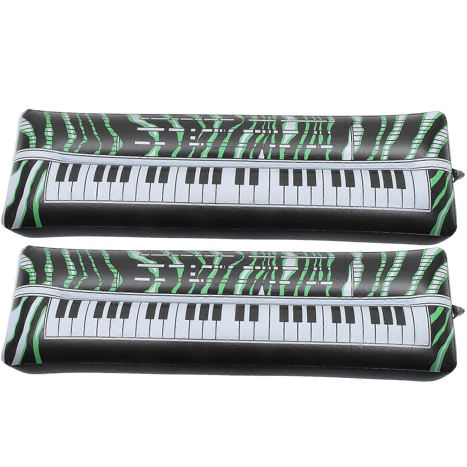 2pcs Inflatable Musical Instruments Inflatable Electronic Keyboards Music Props