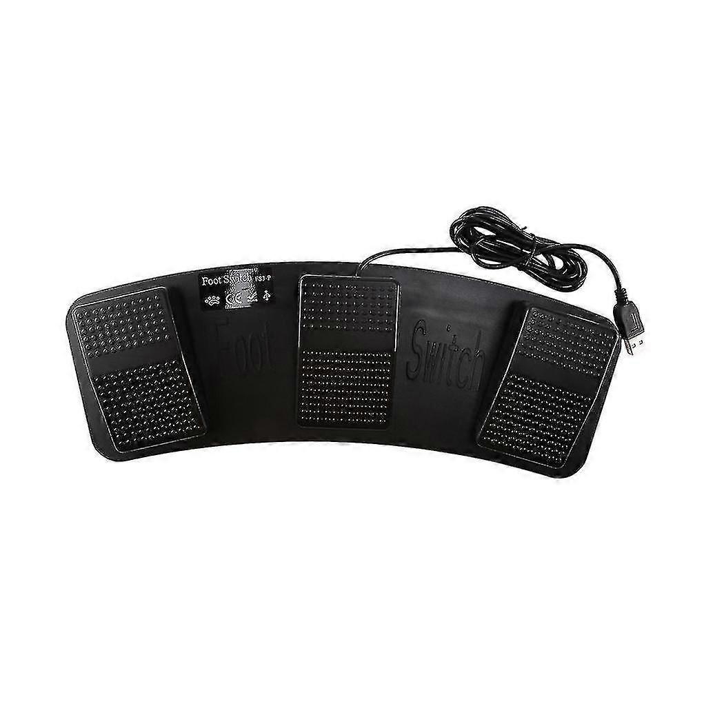 Fs3-p Usb Triple Foot Switch Pedal Control Keyboard Mouse 3 Pedals Simulate Any Key On Keyboard Com