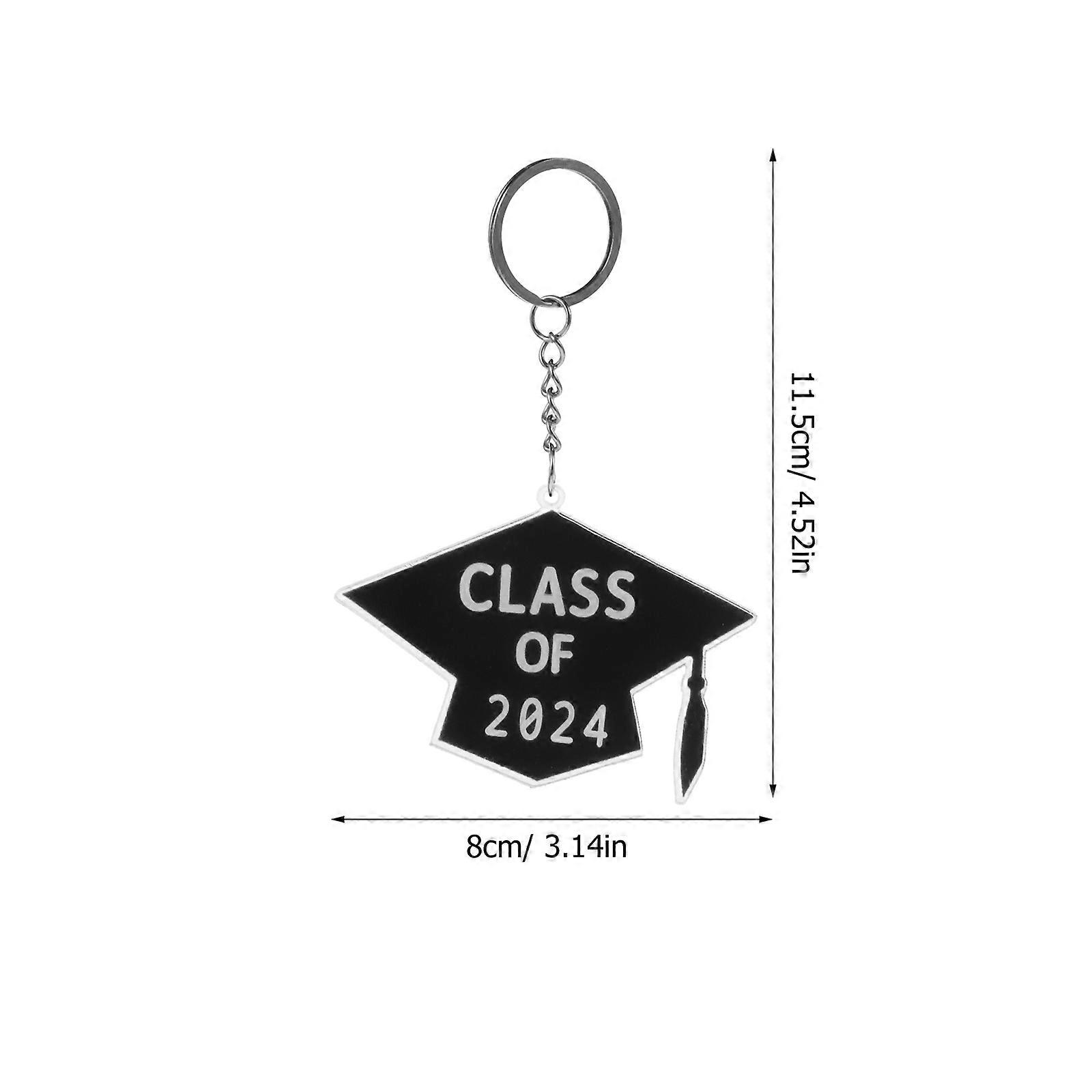 11pcs Class of 2024 Graduation Key Rings Pendant Key Hanging Pendants Graduation Keychain Charm