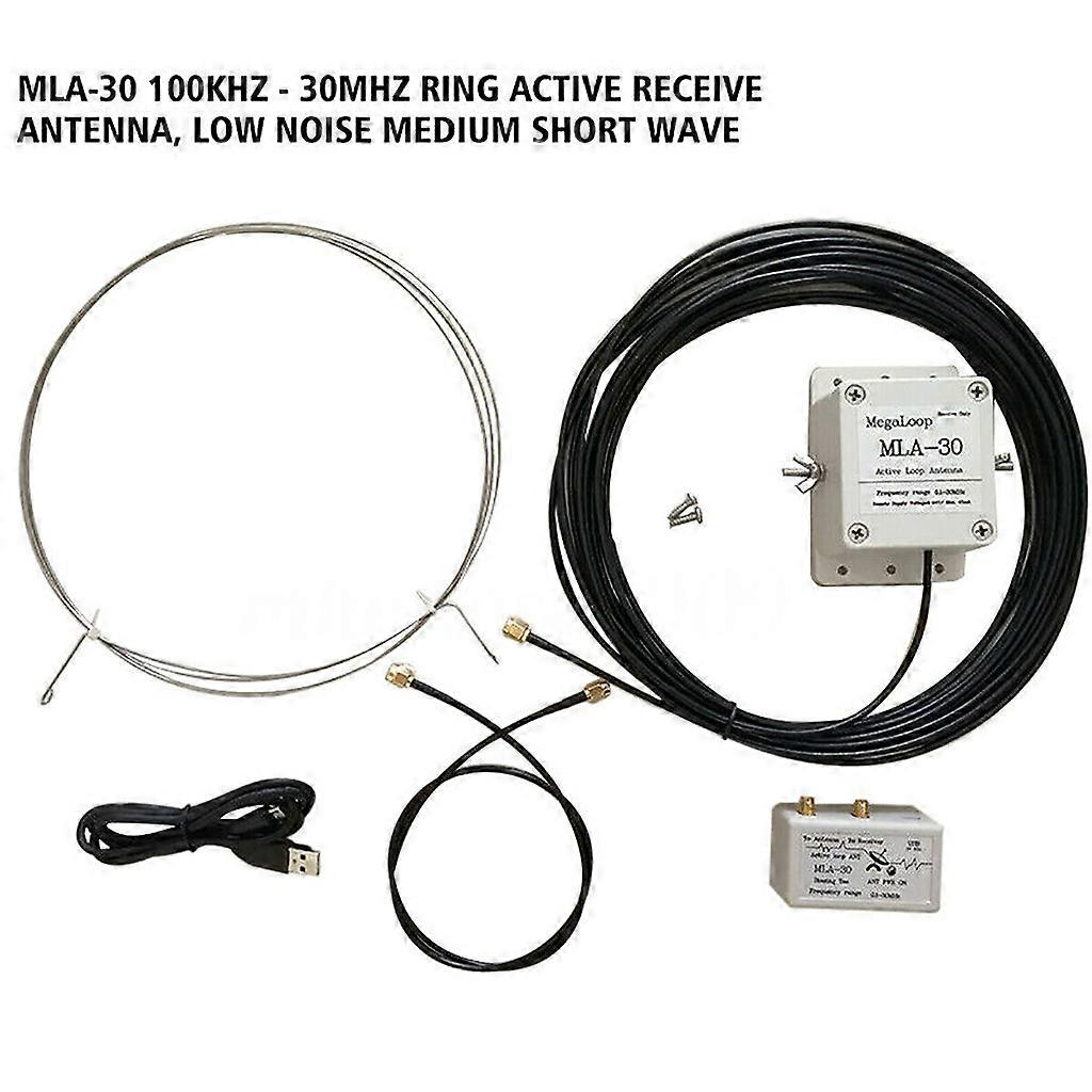 MLA-30 Loop Antenna 100kHz-30MHz Active Receiving Antenna Low Noise Balcony Erection Aerial for HA Short Wave Radios