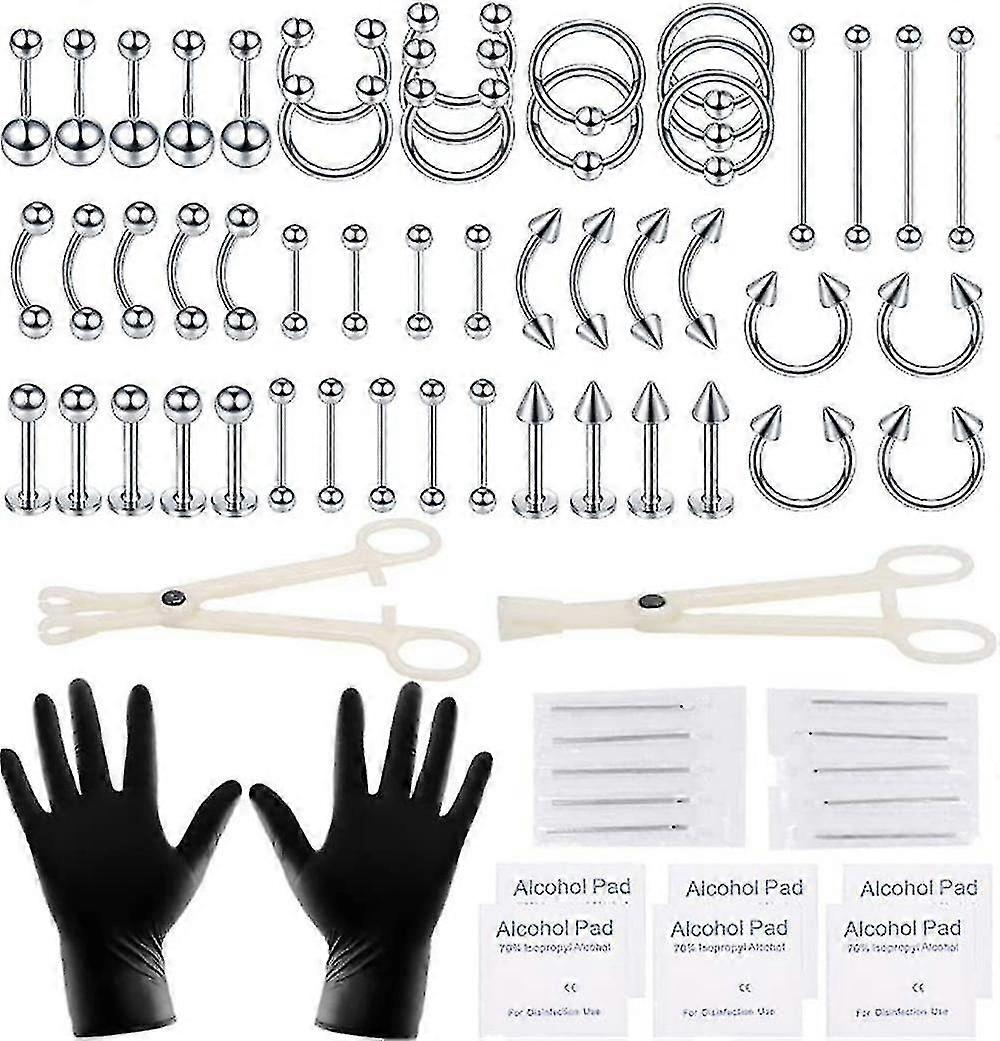 ثقب كيت المهنية الجسم ثقب كيت الصلب ثقب الإبر ثقب