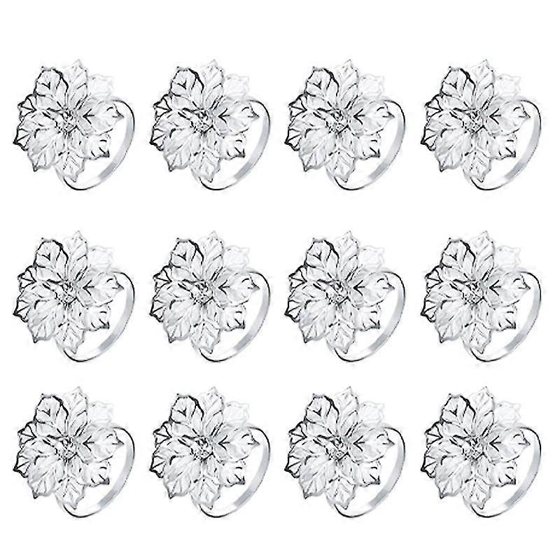 Serviett ringer serviett ringer for bryllupsmiddag dekor 12 stykker