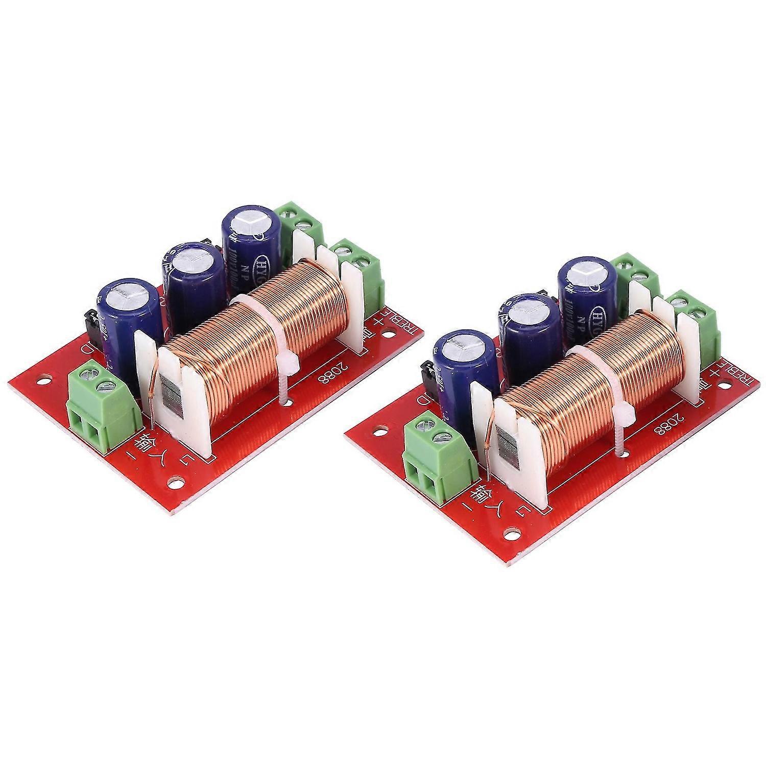 2Pcs 400W Speaker Crossover 2 Way Audio Adjustment Tweeter Bass Speakers Filter Frequency Divider Fo