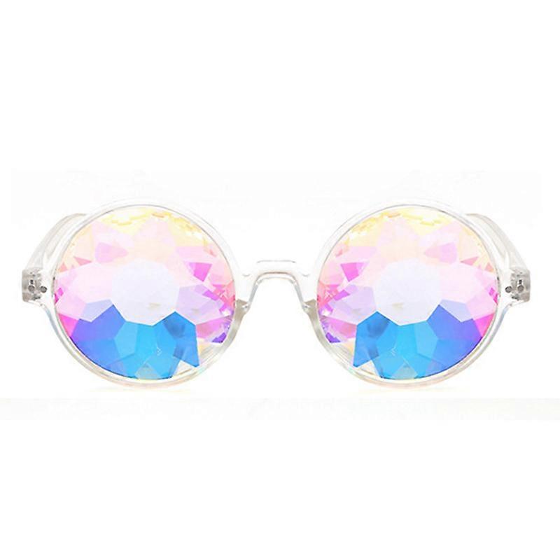 Kaleidoscope Glasses Party Sunglasses Diffracted Lens-Transparent