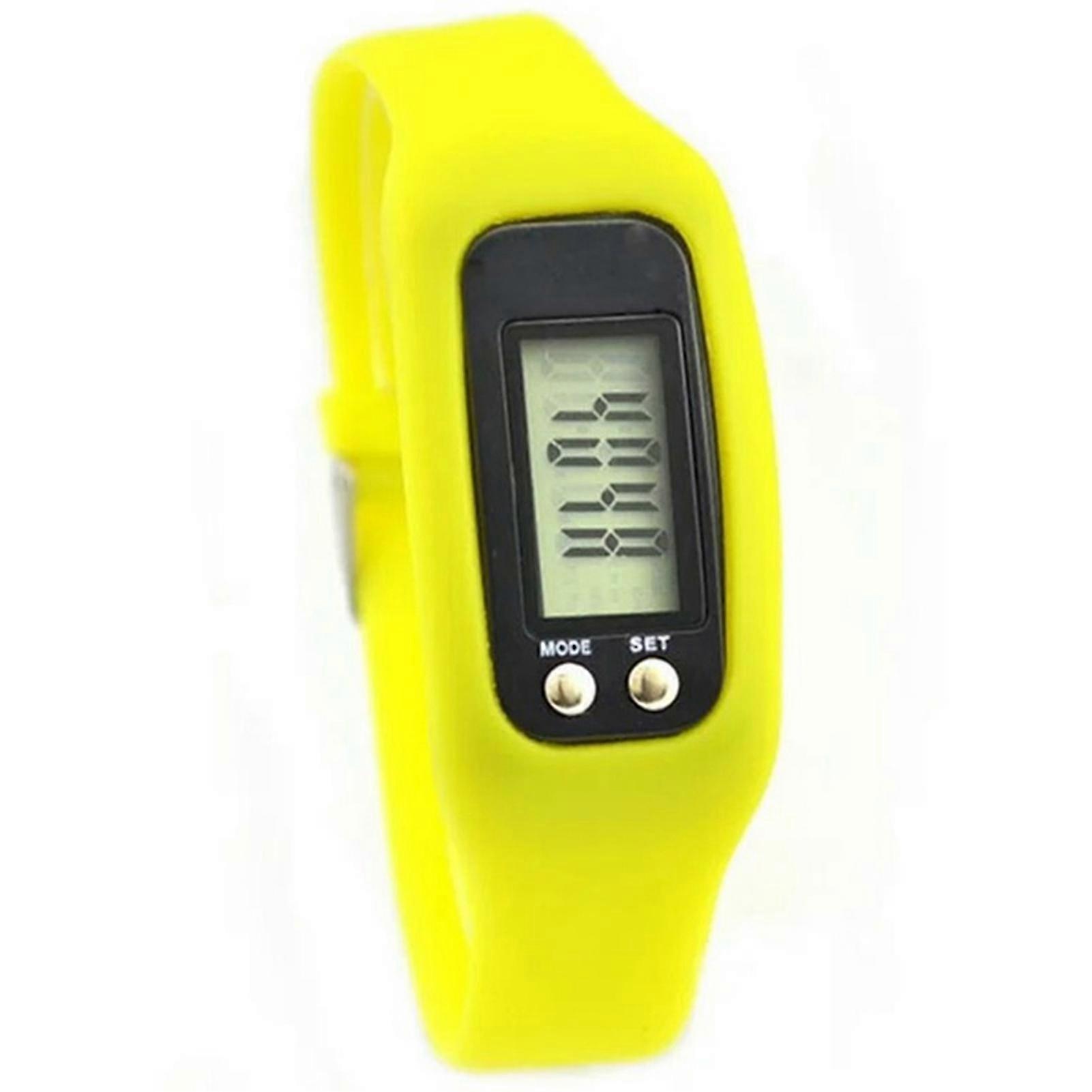 pedometer watch with lcd display simple operation walking fitness tracker wrist