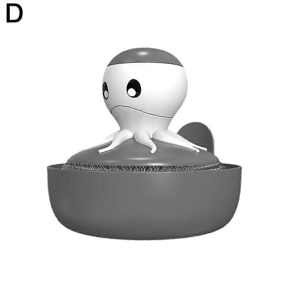 Household 9.5cm Octopus Dishwashing Brush Automatic Press Detergent