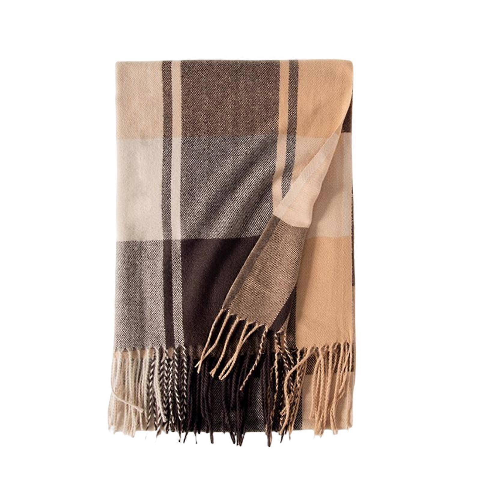 Kvinner \ 's Winter Skjerf Sjekket Overdimensjonert Vinter skjerf britisk stil rutete mønster Høst skjerf Varm