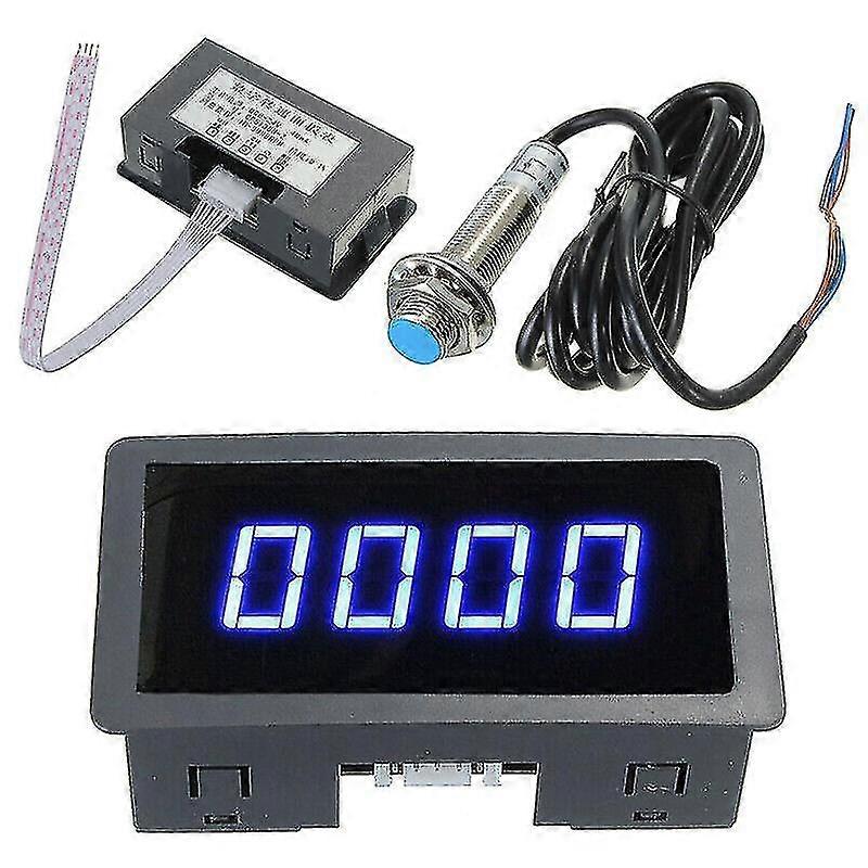 4 Digital Led Tachometer Rpm Speed Meter Car Meter Proximity S Sensor
