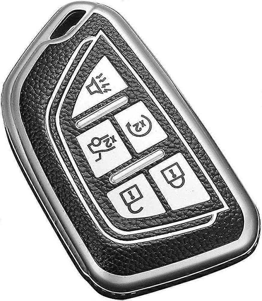 Car Key Fob Cover Case Protect Hood Skin For Cadillac Ct4 Ct5 2020 Remote Keyless Hang Keyring Holder Pendant Accessory Fg