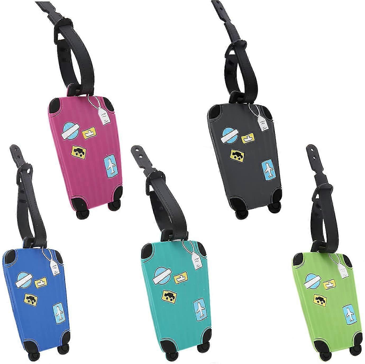 5荷物タグのパック, 名前タグ付きアルミ荷物タグ, アドレスタグ