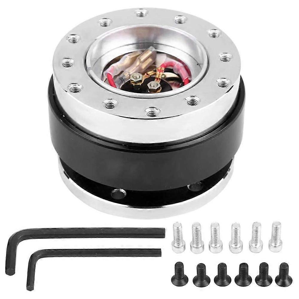 Steering Wheel Hub Adapater,Universal 6 Hole Steering Wheel Quick Release Hub Adapter Snap Off Kit