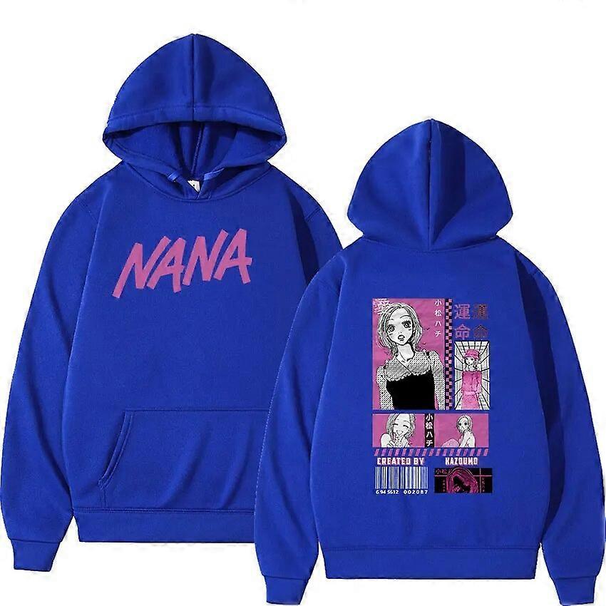 Japonais Anime Nana Osaki Hachi Komatsu Sweat À Capuche Noir Pierres Bande Manga Sweat-shirts Hommes Mode Femmes Pulls Y2k Streetwear Bleu