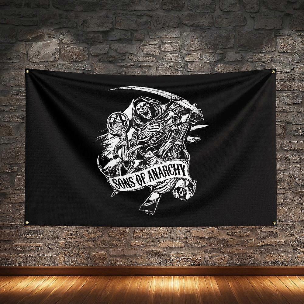 Sons of Anarchy Flag Polyester Digital Printing Classic Banner för dekoration