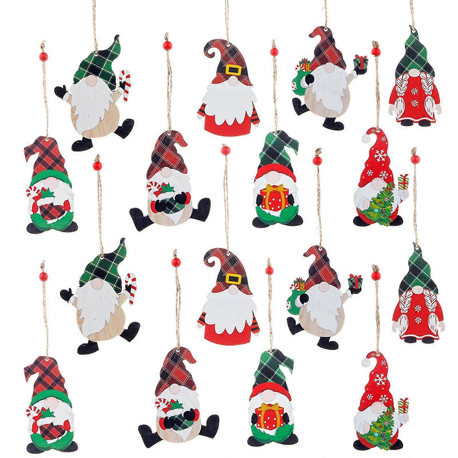 Kerstversiering Kerst Ornament Houten Gezichtsloze Pop Oude Man Rudolph Hanger