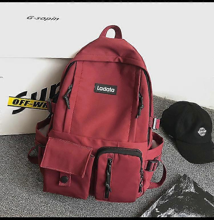 Student Bag, Backpack, College Style Backpack Computer Backpack (wine Red)