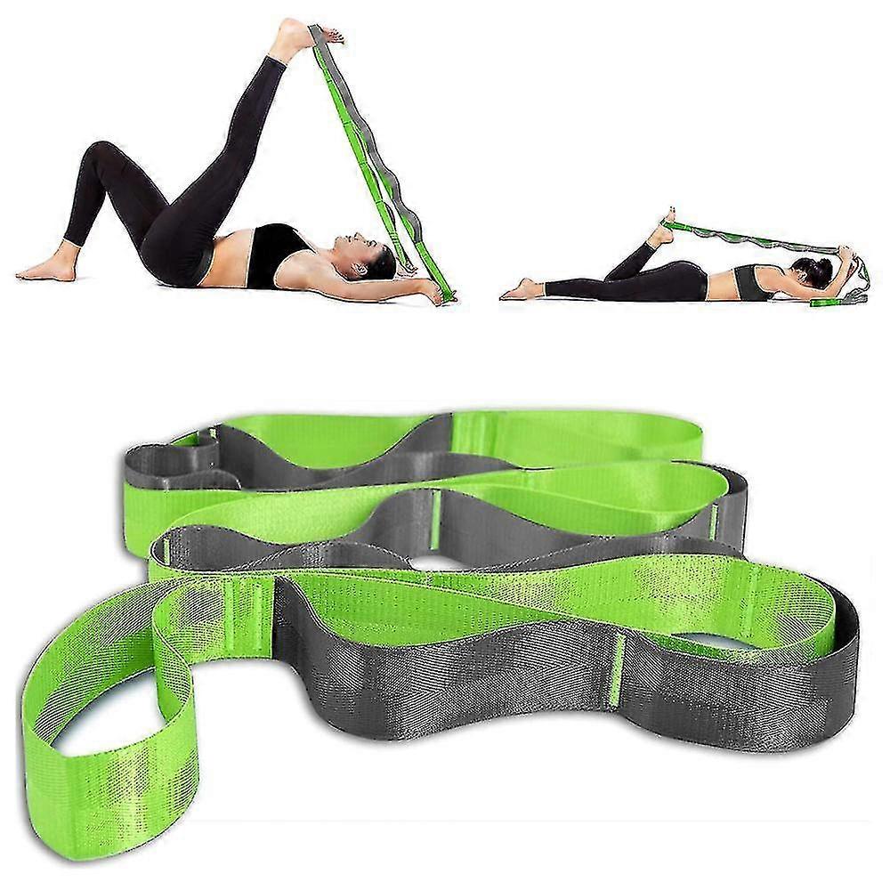 Yoga Stretch Straps For Physical Therapy ,pilates,stretching Exercise Bands Non-elastic Multi Loops