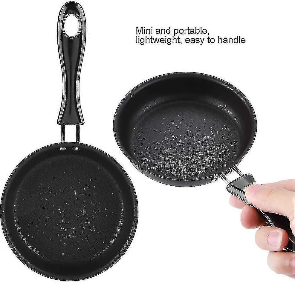 Mini Frying Pan, 12 Cm, Iron Pan, Non-stick Coating, With Handles
