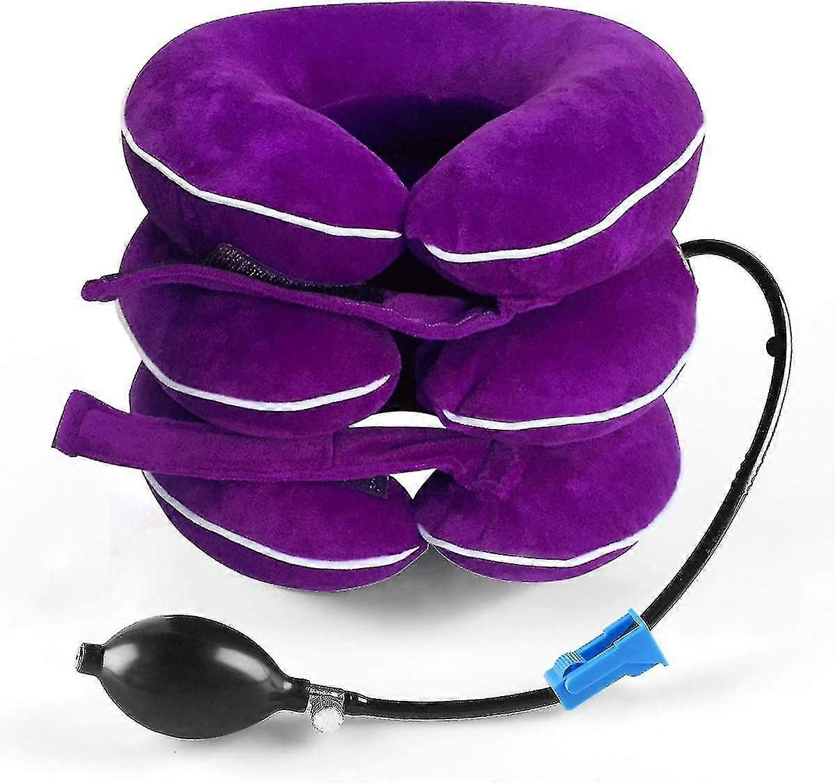 Neck Support, Neck Cervical Traction, Adjustable Inflatable Neck Pillow