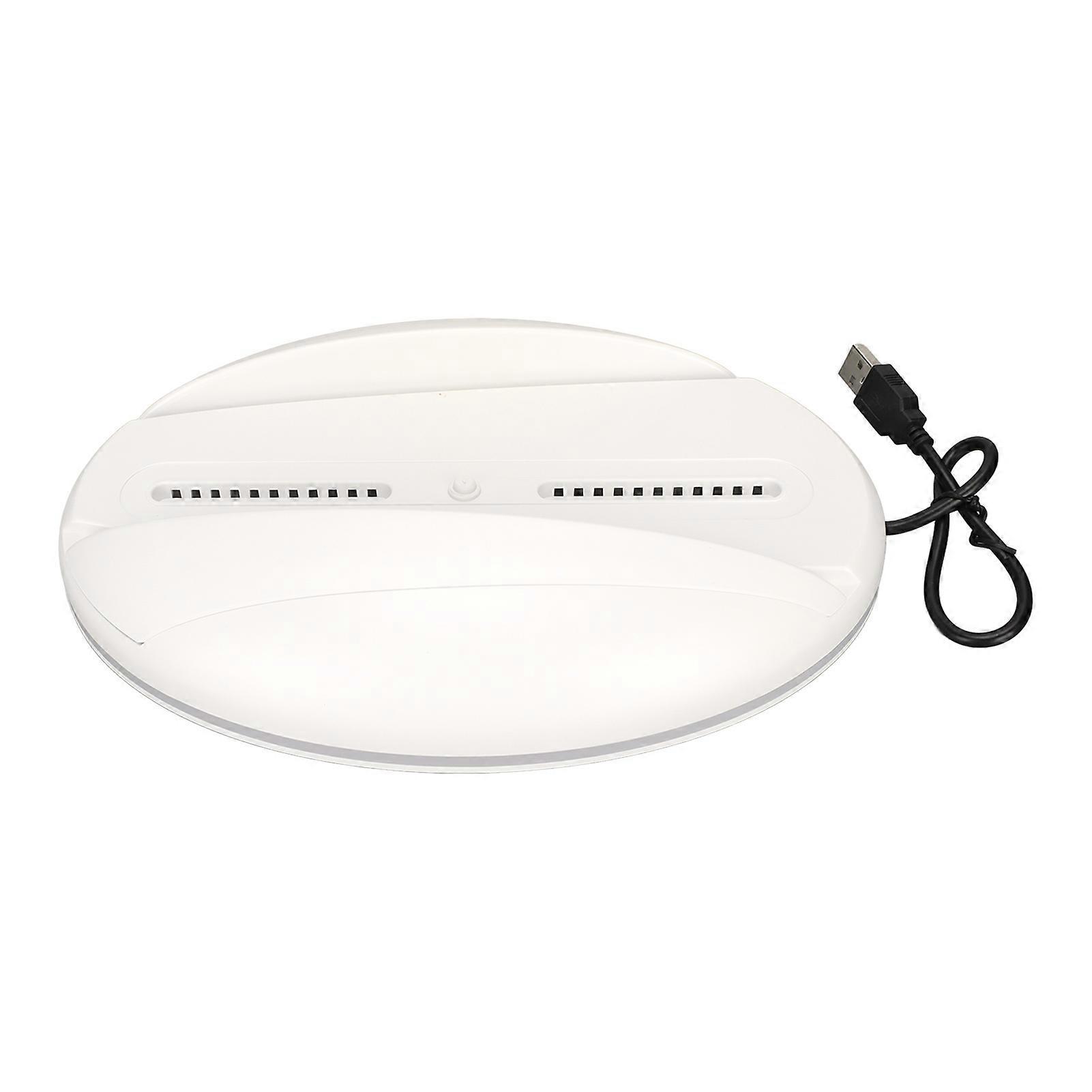 LED縦置きスタンド スタイリッシュなプラグアンドプレイ コンソールドッキングステーション USB2.0ポート3つ付き PS5コンソール用カラフルライト ホワイト