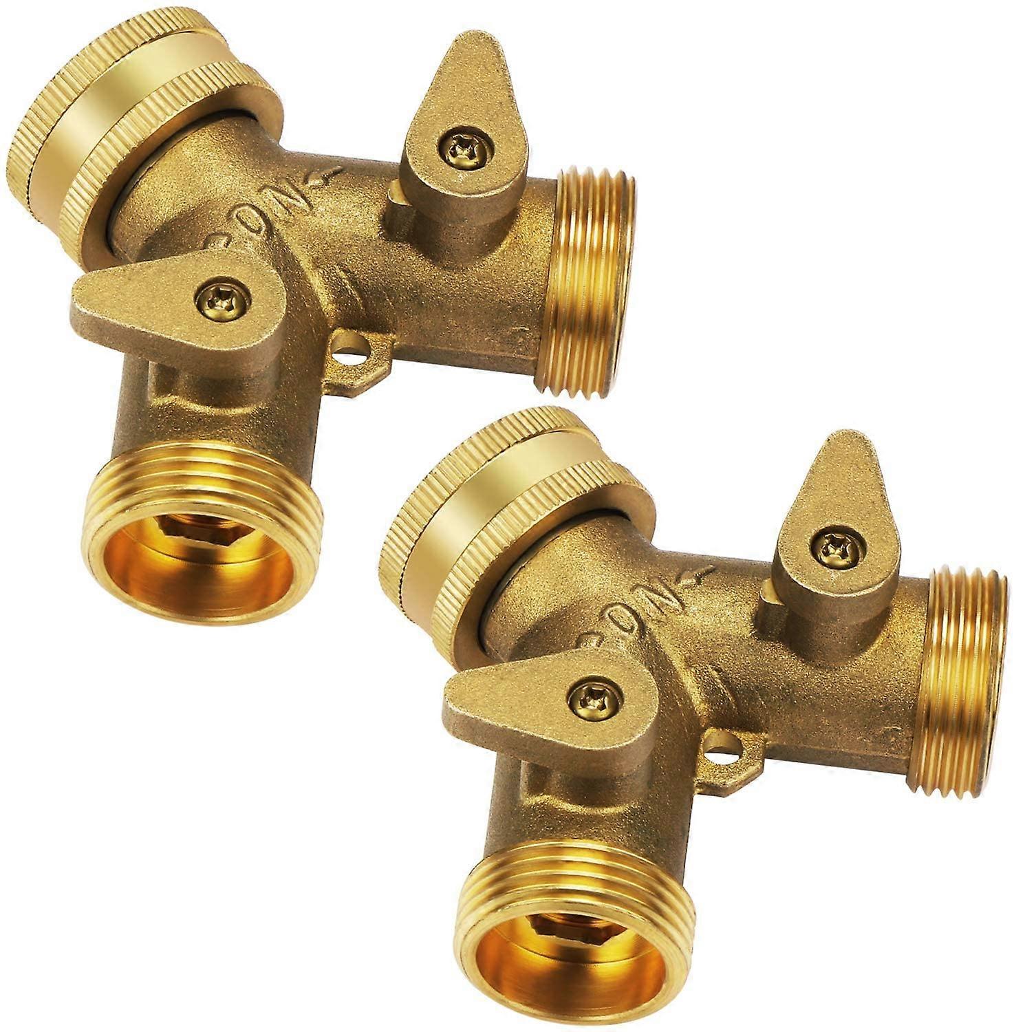 2 pcs 2 voies Y splitter pour double tuyau d’alimentation de robinet de machine à laver, 3/4 pouce pour connecter 2