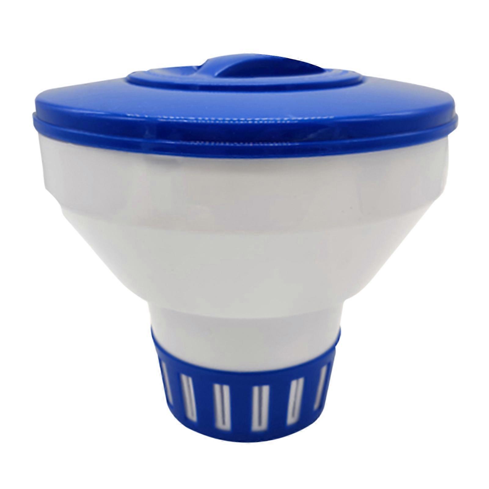 Tablet Dispenser Safety Lock Cover Adjustable Ring Automatic Release Floating Retractable Large Capacity Pool Pill Dispenser Swimming Pool Supply KAES