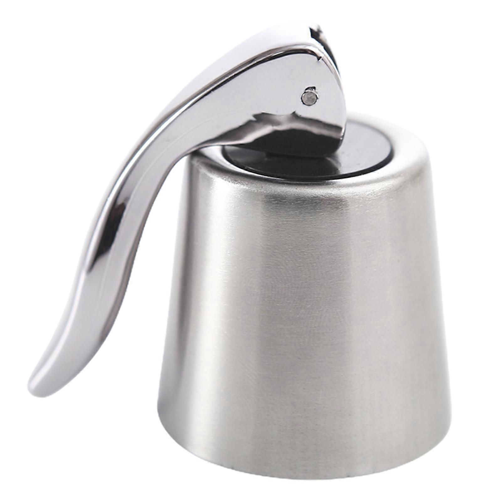 Wine Stoppers Stainless Steel Good Sealing Leakproof Simple Operation Reusable Wine Stopper for Wine Preservation KAESI