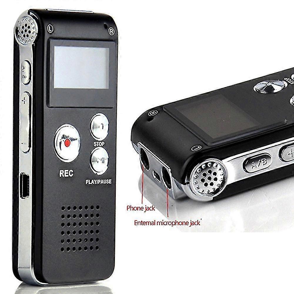 Digital Voice Recorder 16gb Voice Recorder With Playback For Lectures - Usb Rechargeable Dictaphon Upgraded Small Tape Recorder