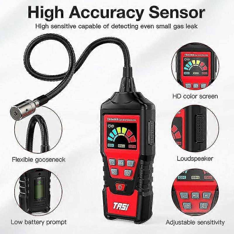 TASI TA8408A Portable Gas Detector, Methane Gas Detector, LPG Gas Leak Detector